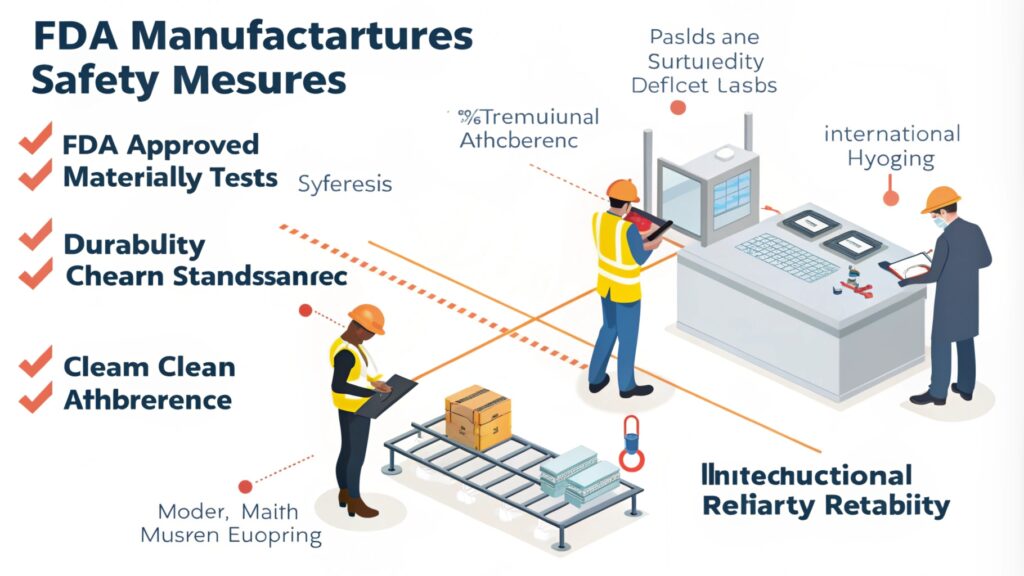 Illustrated guide for FDA safety measures in manufacturing