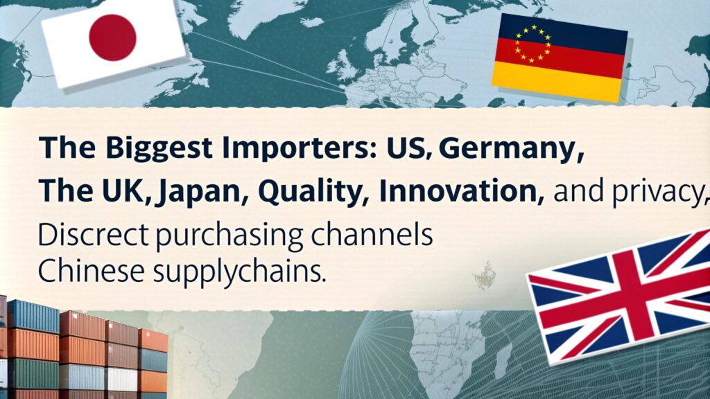  Map-based infographic of major global importers and supply chains.