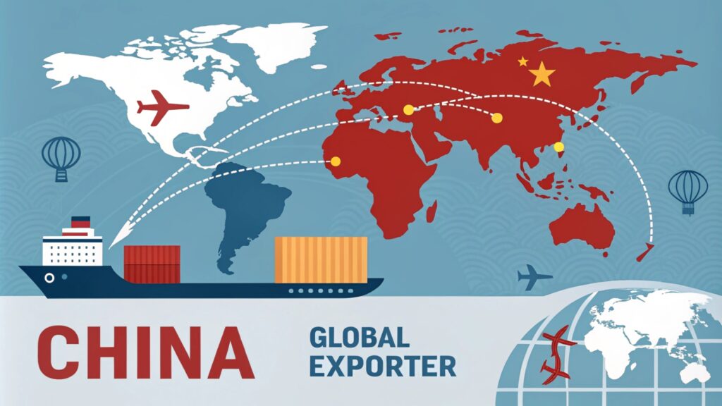 Infographic of China's global export reach